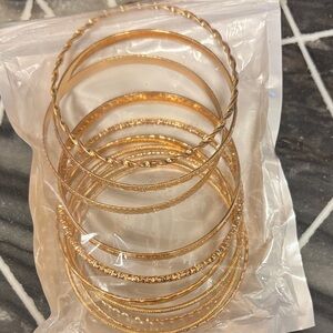 Elegant Gold Bangle Set